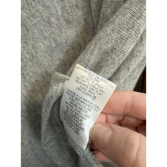 Bianco & Blu | Wool Cashmere Silk Italian Made Sweater Women’s Gray - sz Large - Picture 4 of 6